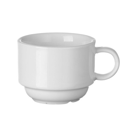 Filiżanka espresso sztaplowalna 80 ml Pure Bianco – biała porcelana gastronomiczna Fine Dine 762790