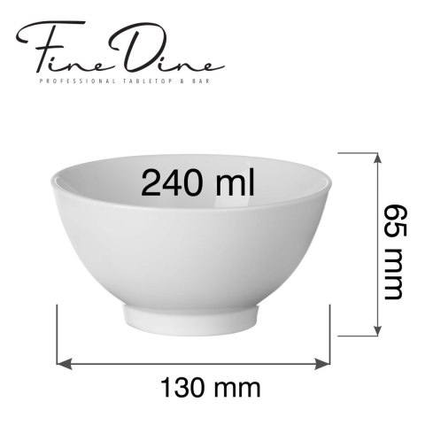 miska porcelanowa 13 cm Pure Bianco Fine Dine 762691 - wymiary