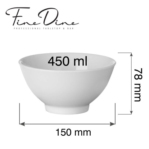 miska gastronomiczna 450 ml porcelana Pure Bianco 762721 wymiary