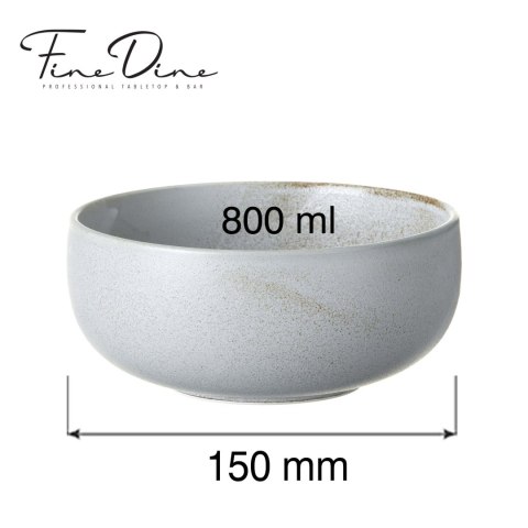 miska Stark Fine Dine 800 ml porcelana szara 762240