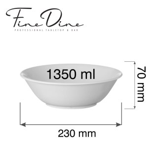 Miska bufetowa 1.35L 230 mm Pure Bianco Fine Dine - porcelana gastronomiczna do bufetu 762660