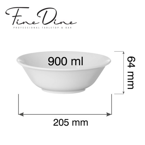 miska bufetowa porcelanowa Pure Bianco Fine Dine 762653 - wymiary