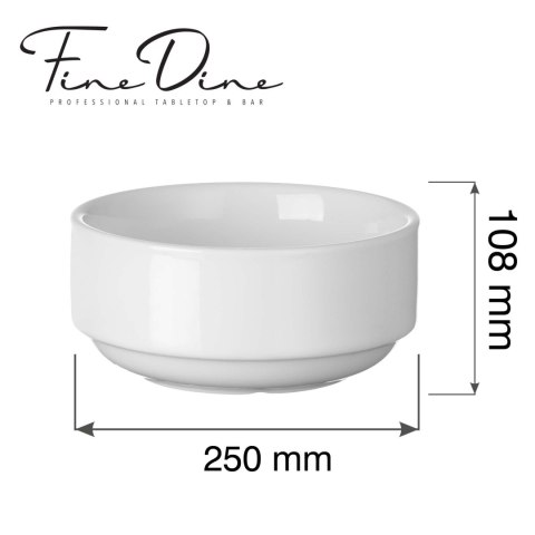 miska sztaplowana porcelanowa Pure Bianco Fine Dine wymiary