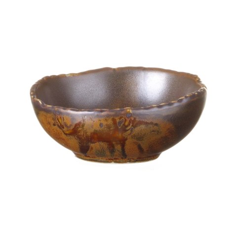 Naczynie na dipy 80×35 mm Aurum brązowa porcelana Vitrified Kolory Ziemi – Fine Dine 760369
