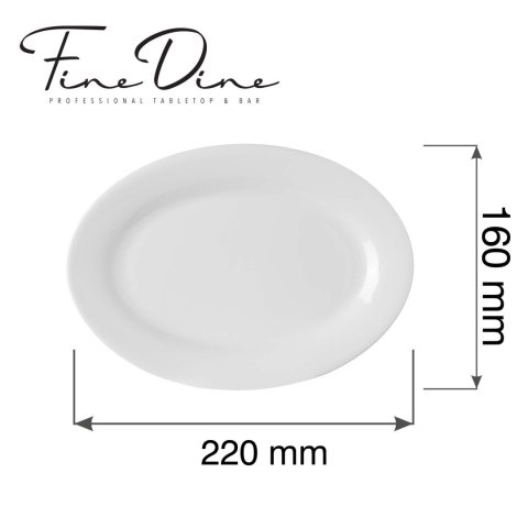 Półmisek 220×160 mm Pure Bianco Fine Dine – biała porcelana gastronomiczna 762592