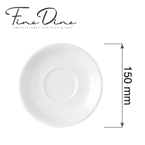Spodek do filiżanki cappuccino 150 mm Pure Bianco Fine Dine - porcelana gastronomiczna 762868