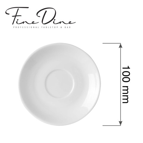 Spodek do filiżanki espresso 100 mm Pure Bianco Fine Dine - biała porcelana gastronomiczna 762882