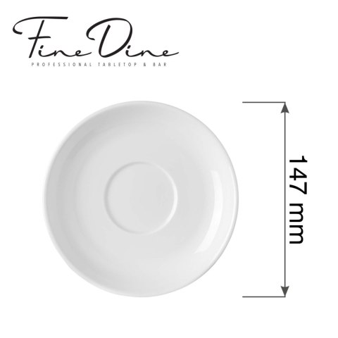 Spodek do filiżanki cappuccino sztaplowalnej 150 mm Pure Bianco Fine Dine - porcelana gastronomiczna 762844