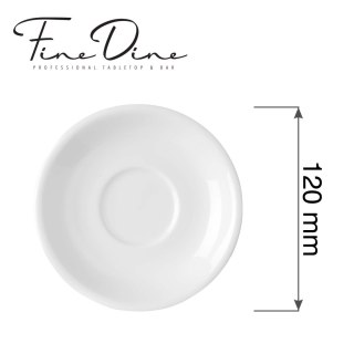Spodek do filiżanki espresso sztaplowalnej 120 mm Pure Bianco Fine Dine - porcelana gastronomiczna 762820