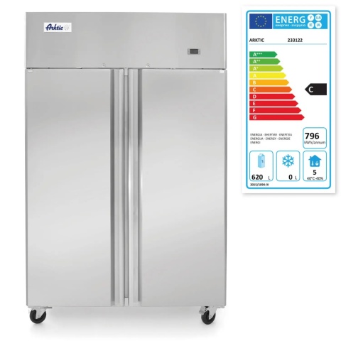 Szafa chłodnicza 900L Profi Line 2-drzwiowa stal nierdzewna - Arktic 233122 - 1200x740x1950 mm