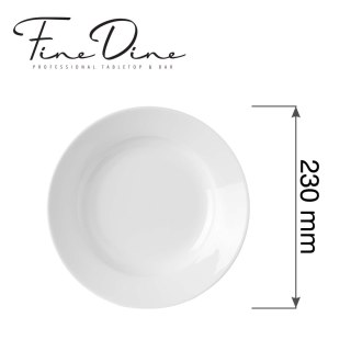 Talerz głęboki 230 mm / 23 cm Pure Bianco Fine Dine – porcelana gastronomiczna do zupy 762561