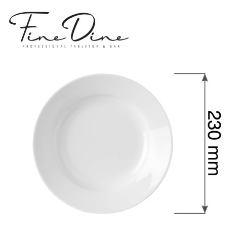 Talerz głęboki 230 mm Pure Bianco Fine Dine - biała porcelana gastronomiczna do zupy 762561