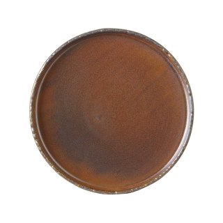 Talerz deserowy i śniadaniowy z rantem 210 mm Aurum brązowa porcelana Vitrified Kolory Ziemi - Fine Dine 763599