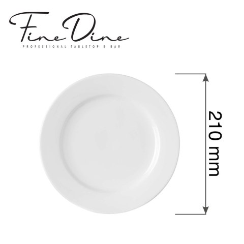 talerz deserowy Pure Bianco Fine Dine 210 mm porcelana gastronomiczna - wymiary