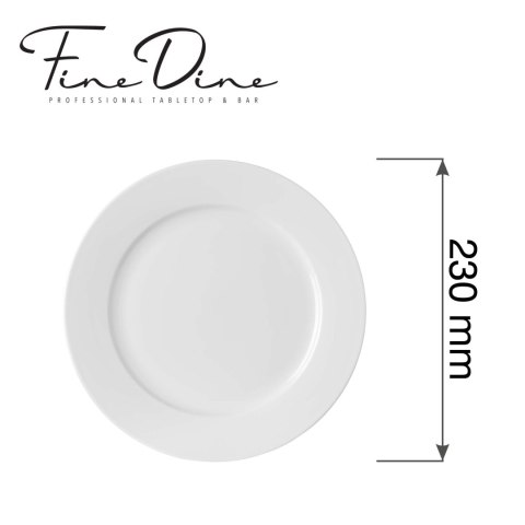 talerz śniadaniowy Pure Bianco Fine Dine 230 mm porcelana gastronomiczna - wymiary