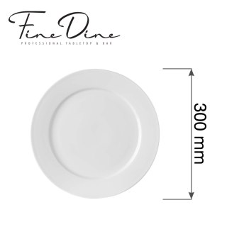 Talerz obiadowy 300 mm /30 cm Pure Bianco Fine Dine - biała porcelana gastronomiczna 762486