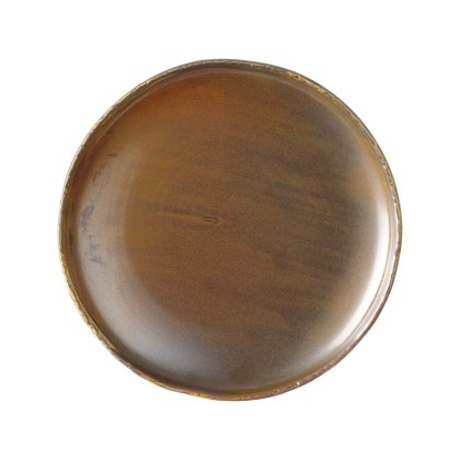 Talerz obiadowy płytki bez rantu 270 mm Aurum brązowa porcelana Vitrified Kolory Ziemi - Fine Dine 762431