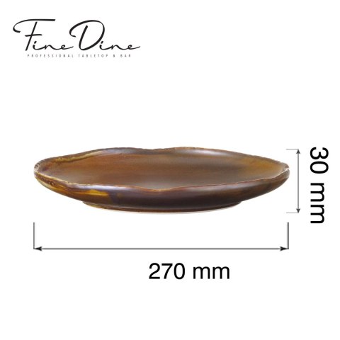 talerz płytki Aurum brązowa porcelana Fine Dine 762431
