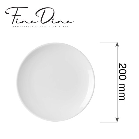 talerz deserowy Pure Bianco Fine Dine 200 mm porcelana gastronomiczna - wymiary