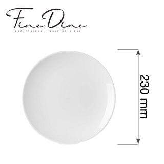 Talerz śniadaniowy bez rantu 230 mm Pure Bianco Fine Dine – porcelana gastronomiczna 762530
