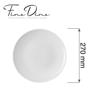 Talerz obiadowy bez rantu 270 mm /27 cm Pure Bianco Fine Dine - porcelana gastronomiczna 762547
