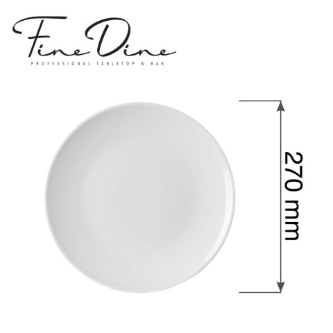 Talerz obiadowy bez rantu 270 mm Pure Bianco Fine Dine - porcelana gastronomiczna 762547