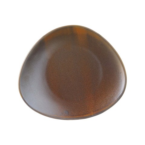 Talerz prezentacyjny trójkątny 290 mm Aurum brązowa porcelana Vitrified Kolory Ziemi – Fine Dine 767214