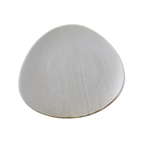 Talerz prezentacyjny trójkątny Stark 220 mm szary porcelana Kolory Ziemi inspirowana kamieniem – Fine Dine 762264