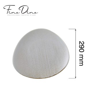 Talerz prezentacyjny Stark 290 mm trójkątny szary porcelana Vitrified - Fine Dine 762271