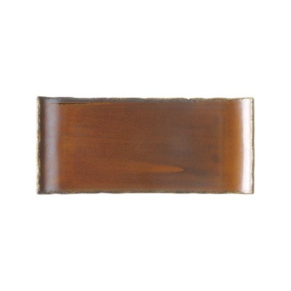 Talerz prostokątny 260×115 mm Aurum do sushi i tapas brązowa porcelana Vitrified Kolory Ziemi - Fine Dine 762387