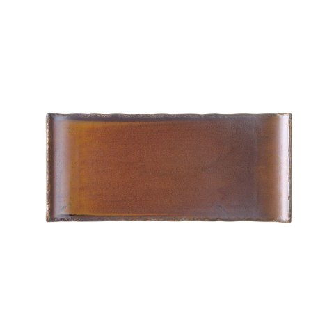Talerz prostokątny Aurum 260×115 mm brązowa porcelana Vitrified Kolory Ziemi – Fine Dine 762387