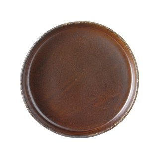 Talerz obiadowy z wysokim rantem 250 mm Aurum do makaronu i dań z sosem brązowa porcelana Vitrified Kolory Ziemi - Fine Dine 763