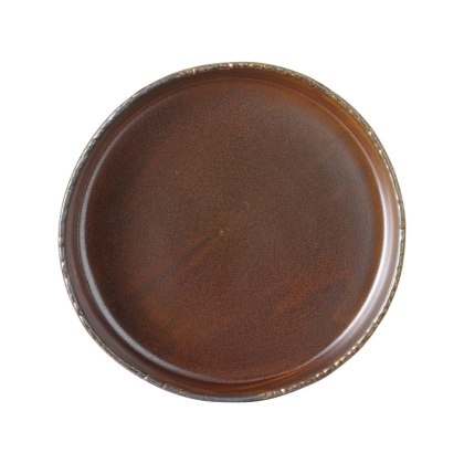 Talerz obiadowy z wysokim rantem 250 mm Aurum do makaronu i dań z sosem brązowa porcelana Vitrified Kolory Ziemi - Fine Dine 763