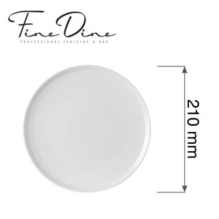 Talerz deserowy restauracyjny z wysokim rantem 210 mm Pure Bianco Fine Dine – porcelana gastronomiczna 762974