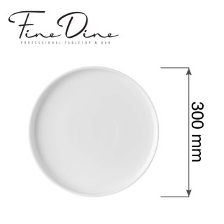 Talerz obiadowy z wysokim rantem 300 mm Pure Bianco Fine Dine – porcelana gastronomiczna 762998