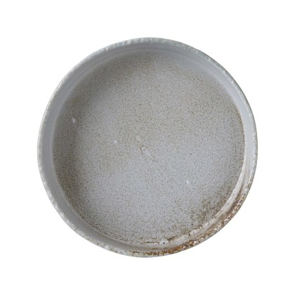 Talerz deserowy i śniadaniowy Stark 200 mm z wysokim rantem szary porcelana Vitrified - Fine Dine 762141