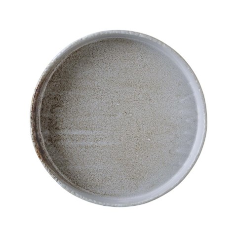 Talerz z wysokim rantem Stark 250 mm szary porcela Kolory Ziemi inspirowana kamieniem – Fine Dine 762158