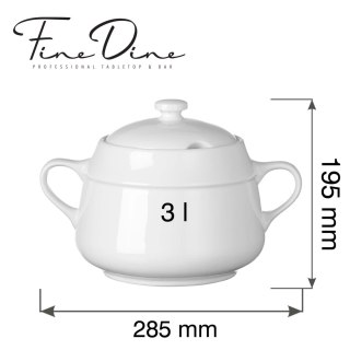 Waza do zupy 3L Pure Bianco Fine Dine – porcelana gastronomiczna do zup 762950