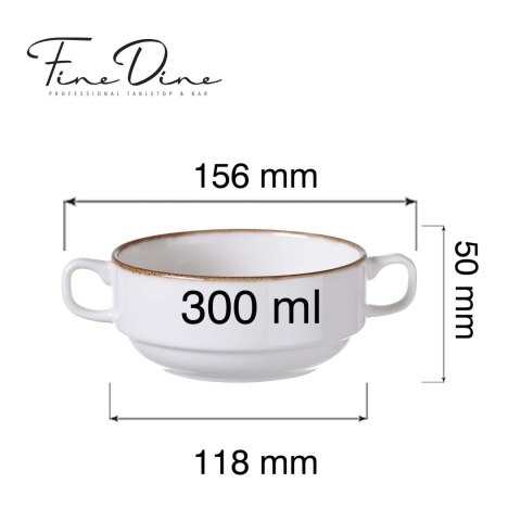 bulionówka z uszami 789452 porcelana Fine Dine
