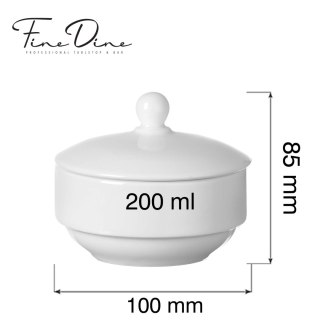 Cukiernica 200 ml Pure Crema Fine Dine porcelana kremowa 768129