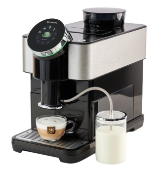 Ekspres automatyczny do kawy DR.COFFEE H2 BLACK czarny 19 bar z systemem mlecznym One Touch 1202386