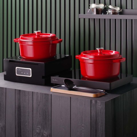 Garnek żeliwny 6L czarny emaliowany do kuchni i bufetu 280 mm Fine Dine 626948