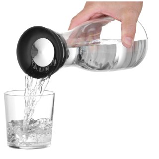 Karafka 1250 ml Vision szklana z pokrywką stalową 100×100×285 mm Fine Dine 425893