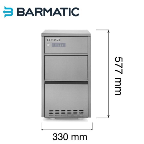 kostkarka do lodu bullet 272053 Barmatic 20kg wymiary