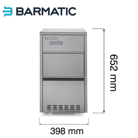 kostkarka do lodu 50kg Barmatic 272060 - wymiary