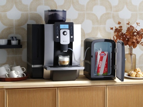 Lodówka do mleka 6 L - Hendi czarna do ekspresów automatycznych 213x275x343 mm, 50W