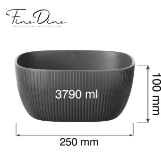Misa bufetowa kwadratowa 3790 ml Belize Fine Dine melamina czarna 250×250×100 mm 562789
