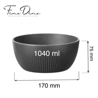 Misa bufetowa okrągła 1040 ml Belize Fine Dine melamina czarna Ø170×75 mm 562758