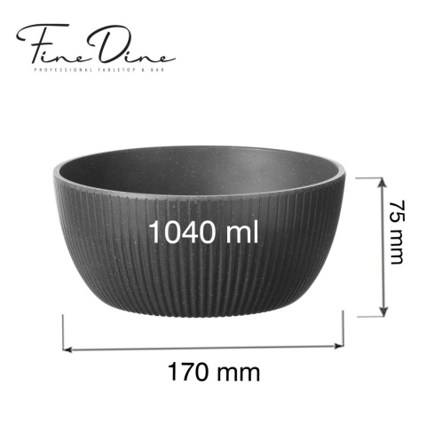 misa bufetowa okrągła Belize Ø170 mm czarna 1040 ml