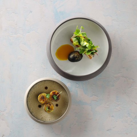 miska gastronomiczna Mia White Fine Dine 550 ml z potrawą